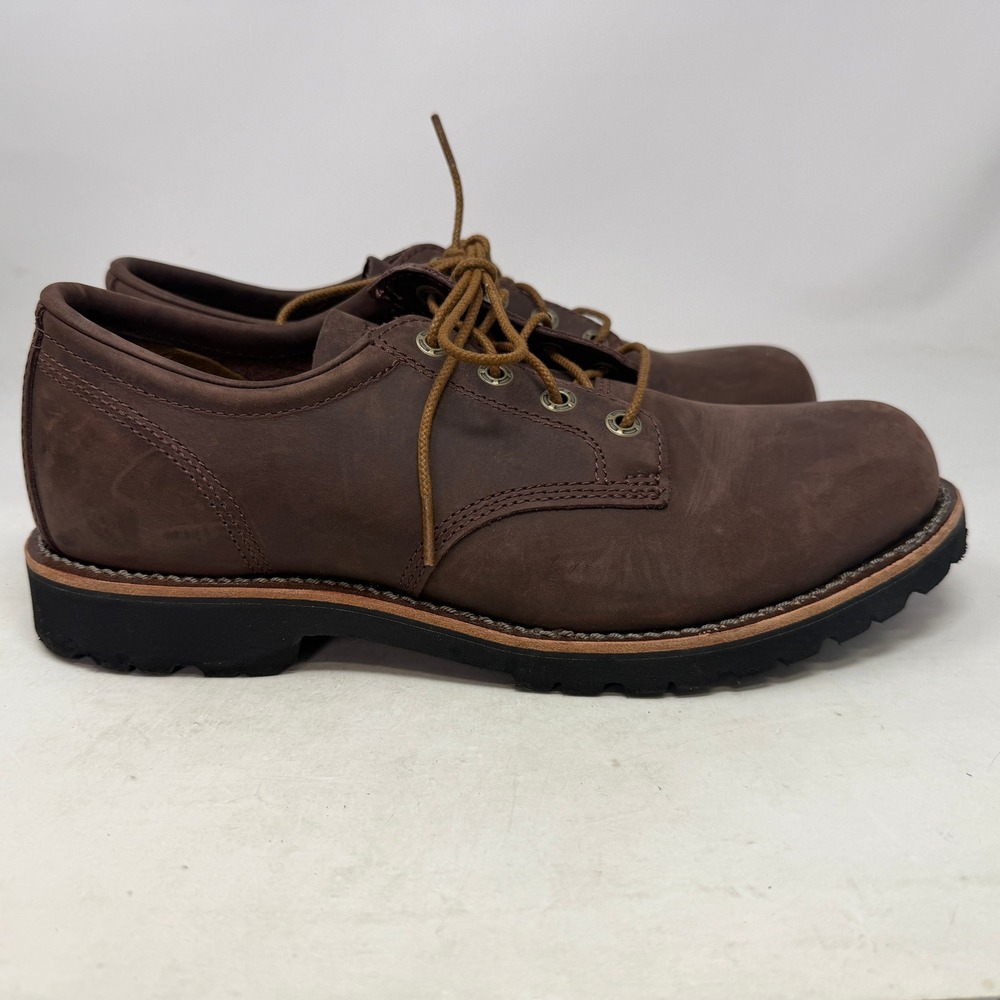 L.L.Bean Oxford Shoes Mens 10 515287 Brown Leather Vibram Lug EUC